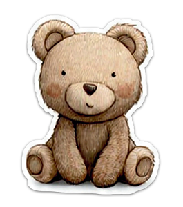 Brown bear sticker
